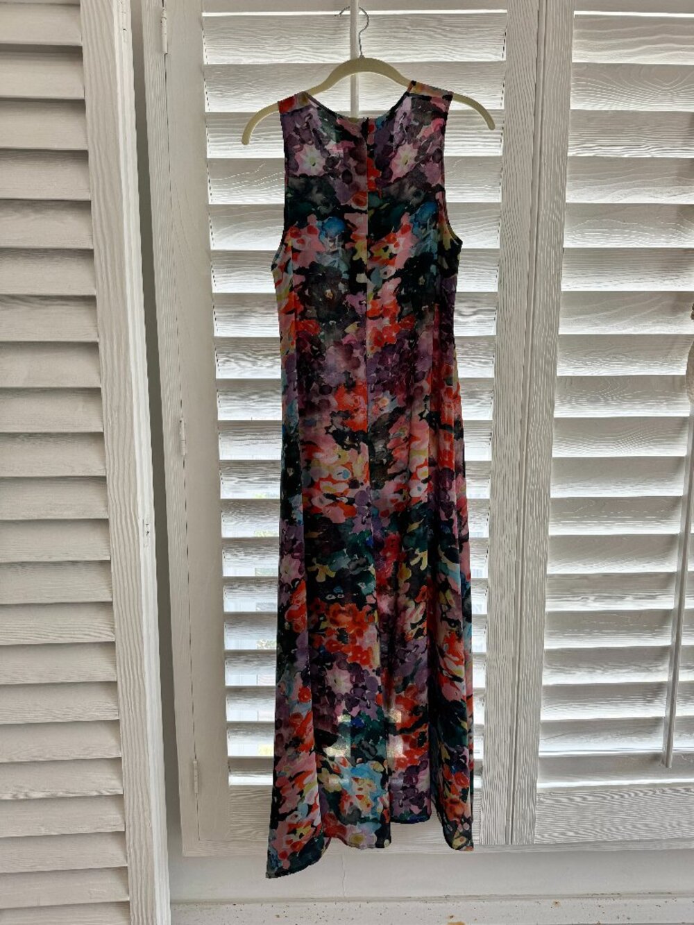 GORGEOUS FLORAL FALL SILK DRESS BY ANNTIAN